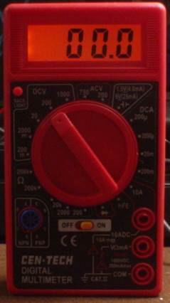 Cen-Tech 92020 Digital Multimeter with Constant Backlight Modification