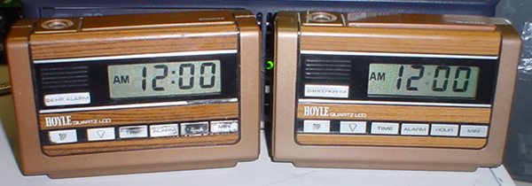 Two Hoyle Quartz LCD Projection Clocks Model # 7770