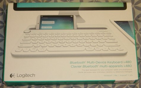 Logitech K480 Bluetooth Keyboard Box (White)