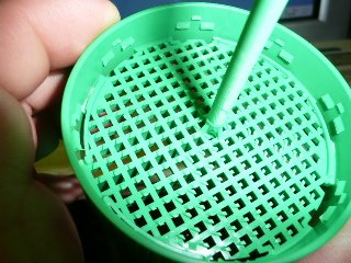 Small grater surface close up