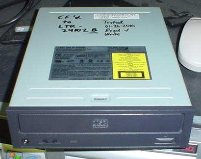 LTN-24102M drive (and despite what is marked on the case, this drive was tested to write)
