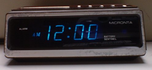 Micronta Clock showing 12:00 AM