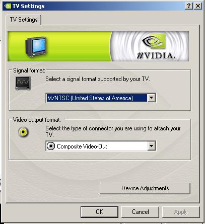 TV Type Selection