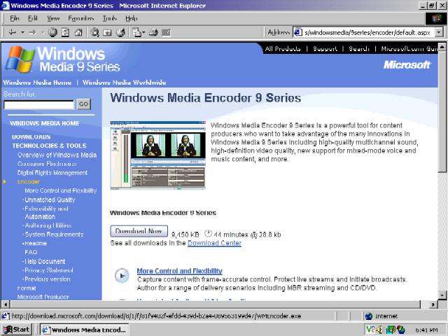 Download The Windows Media Encoder