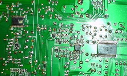 ICs of interest on the RX-4109 main PCB's back side